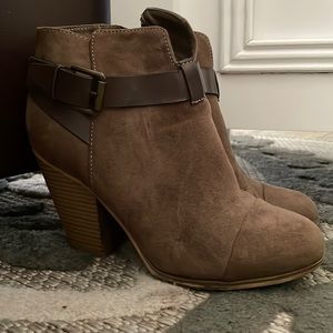 Booties - super cute with an olive green or burnt orange pop of color for fall
